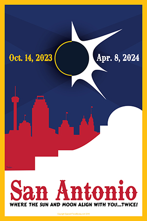 San Antonio Eclipse Poster